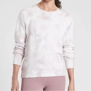 #460 NWT Athleta Sundown Tie Dye Sweatshirt - 3X Mauve/White